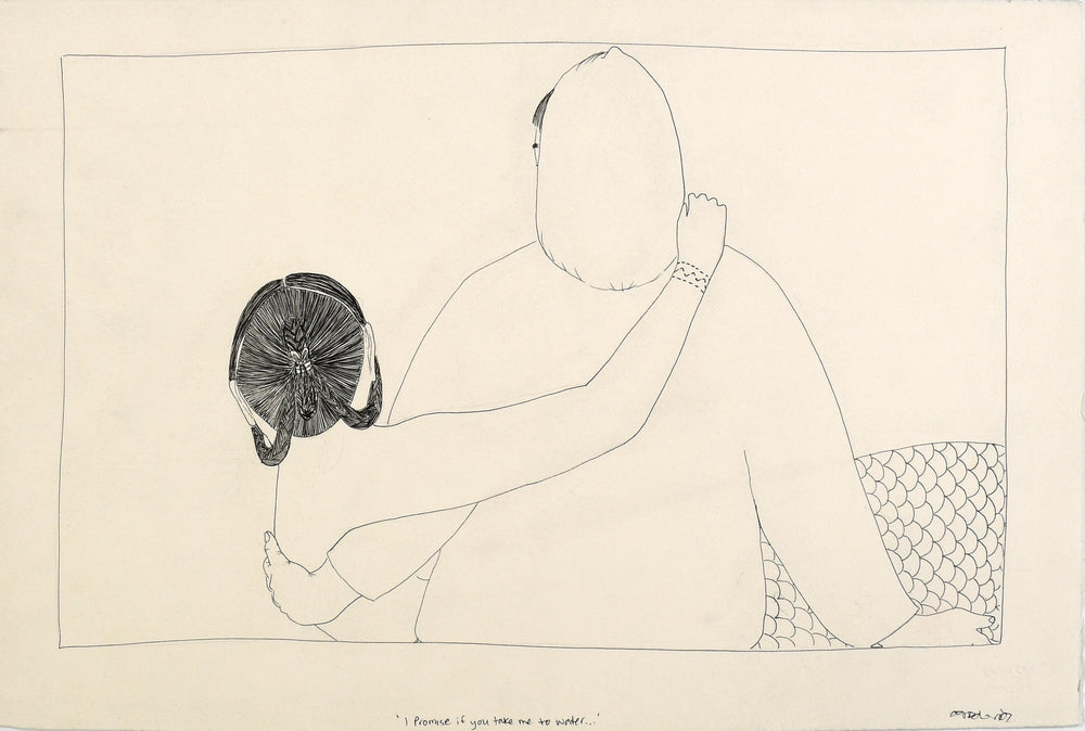 Drawing, "I promise if you take me to water..."