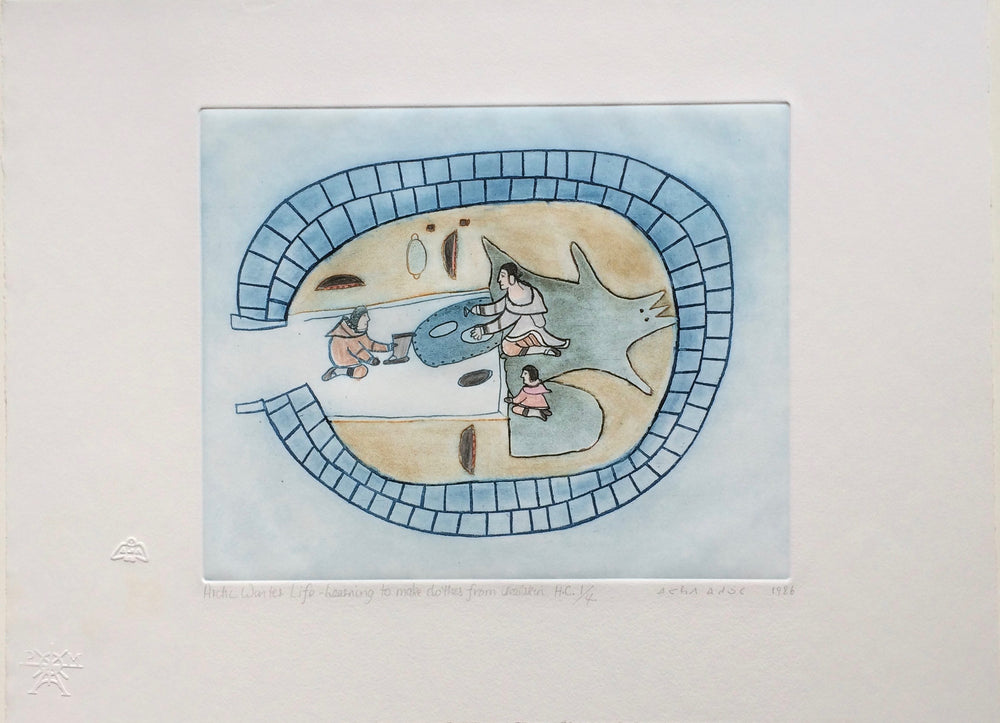 Arctic Winter Life - Learning to Make Clothes from Sealskin