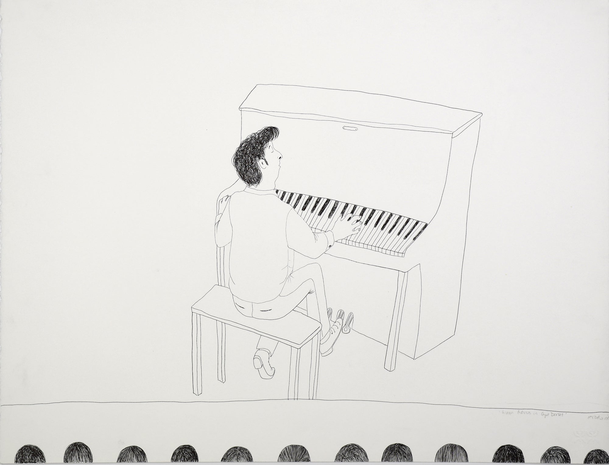Drawing, Glenn Gould in Cape Dorset
