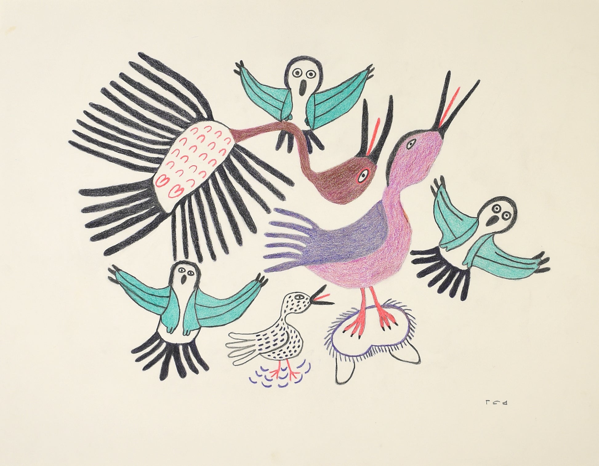 Meelia Kelly Drawing - Untitled Bird #8