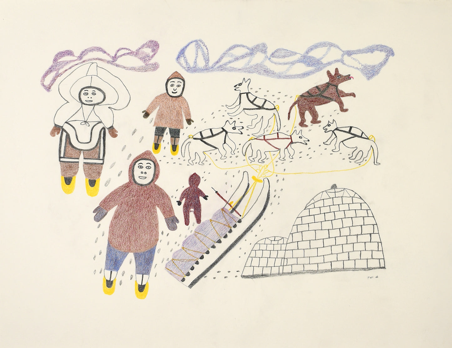 Meelia Kelly Drawing - Untitled Family #1